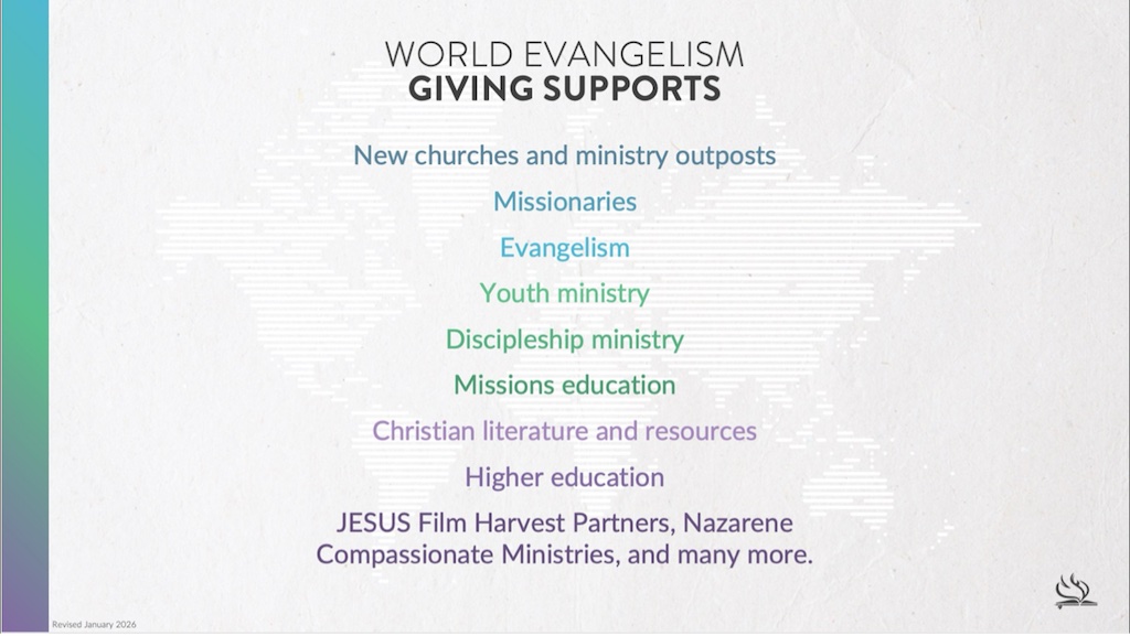 World Evangelism Fund giving visual